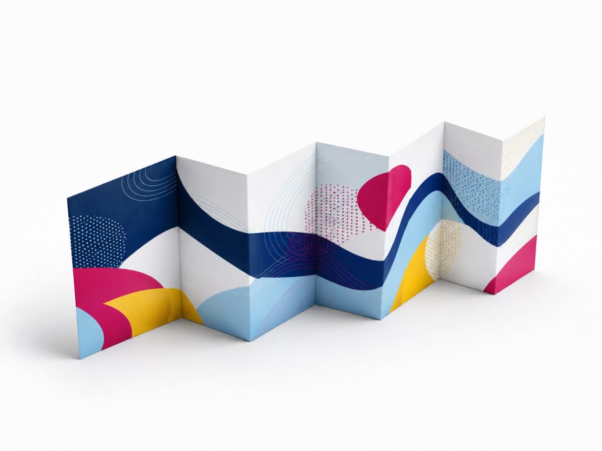 Złożony wydruk banerowy z kolorową grafiką